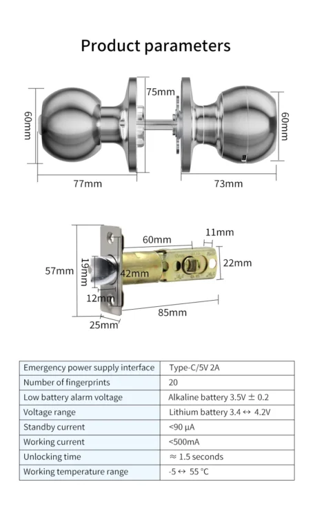 High Quality Smart Biometric Door Lock - Image 20
