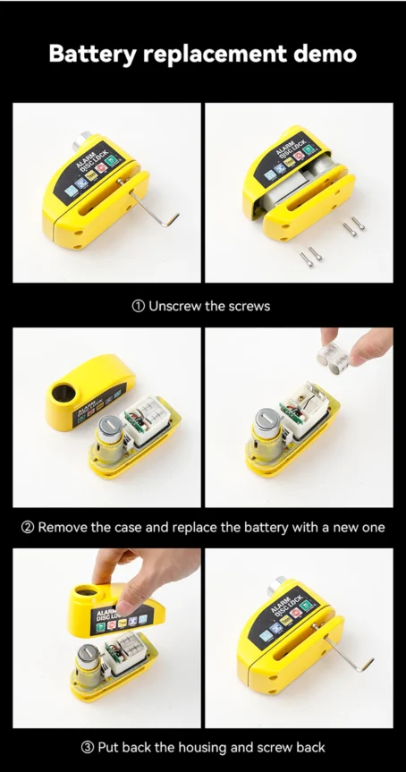 Motorcycle/Bike Alarm Disc Brake Lock - Image 20