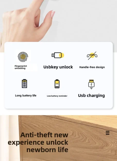 Smart Fingerprint Draw Lock - Image 5